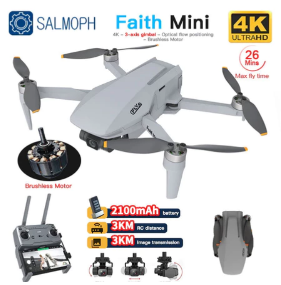 C-FLY Faith Mini 2 Drone 4K Professional With HD Camera Wifi 3-Axis Gimbal Foldable Brushless Motor GPS Dron RC Qua