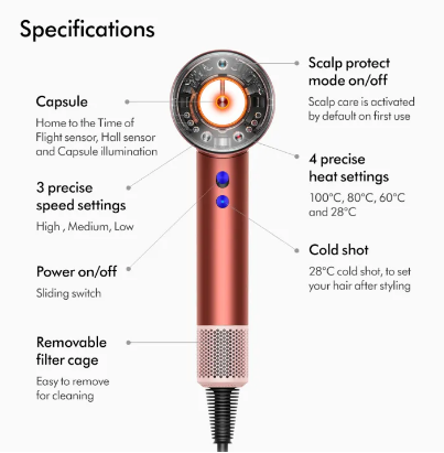 [Gifting Edition] Dyson Supersonic Nural ™ Hair Dryer HD16 (Strawberry bronze/blush pink) Brand new and authentic
