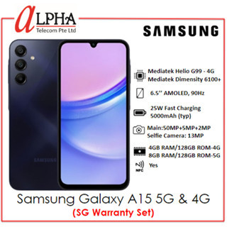[Latest Model] Samsung Galaxy A15 4G  1 Year Singapore Samsung Warranty Brand new