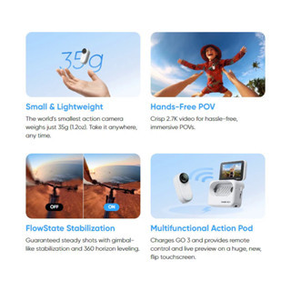 Insta360 GO 3  128G Small Action Camera Mini Sport Vlog Insta360 Go3  128G Camera StabilizationBrand new 