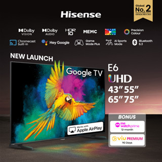[2024] Hisense E6N 43 inch 4K UHD Google TV | Dolby Vision & Audio | DTS VirtualX | MEMC Brand new and authe
