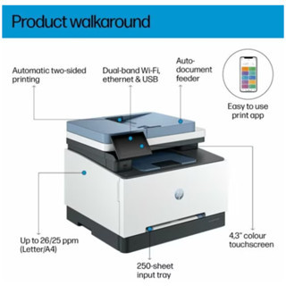 HP Color LaserJet Pro  MFP 3303SDW All-in-One Printer Wireless Duplex Print Scan Copy Fax ADF Printer MFP-330