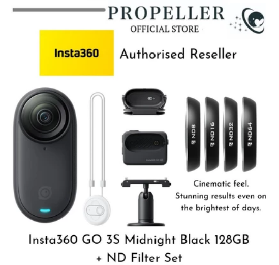 Insta360 GO 3S  128GB - Tiny Camera with Flip Screen Action Pod
