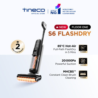 Tineco Floor One S6 FlashDry Wet Dry Vacuum Cleaner Floor Washer | 35min Runtime | 85°C Hot-Air Self Clean | Dual-sided