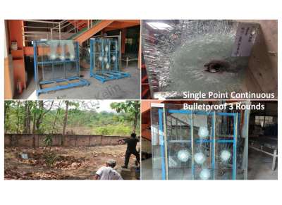 GA165-2016 Explosion Proof Glass 8+8 Laminated Tempered Transparent Glass Unbreakable Security