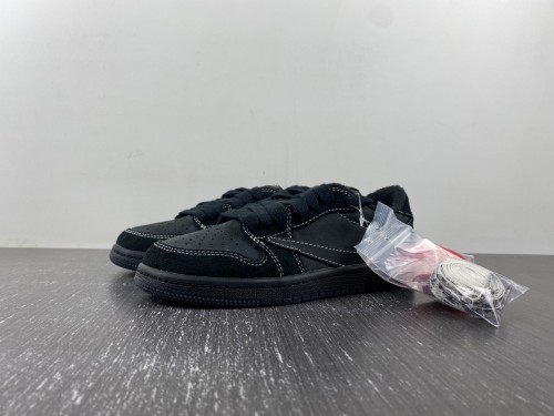 Kids T*ravis S*cott x Air Jordan 1 OG Low PS Black Phantom DO5442-001