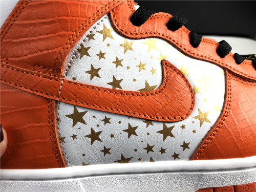 Supreme x N*ike SB Dunk High”Stars Orange”