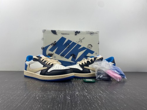 T*ravis S*cott x Fragment x Air Jordan 1 Low OG DM7866-140
