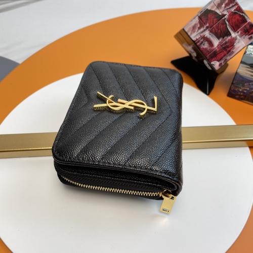 Y*SL Wallets Top Quality 12*10*3CM