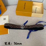 L*ouis V*uitton Belts Top Quality 30MM