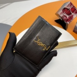 Y*SL Wallets Top Quality 10*7.5*0.5CM