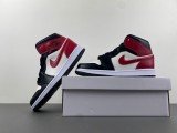 WMNS AIR JORDAN 1 MID 'BLACK TOE' BQ6472-160