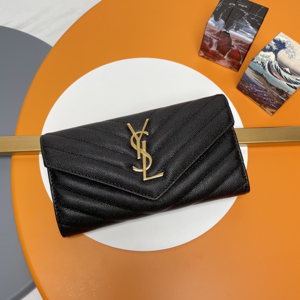 Y*SL Wallets Top Quality 19*11*3CM