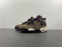updated Batch T*ravis S*cott x Air Jordan 4 Retro Brown AJ4-882335