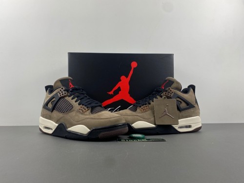updated Batch T*ravis S*cott x Air Jordan 4 Retro Brown AJ4-882335