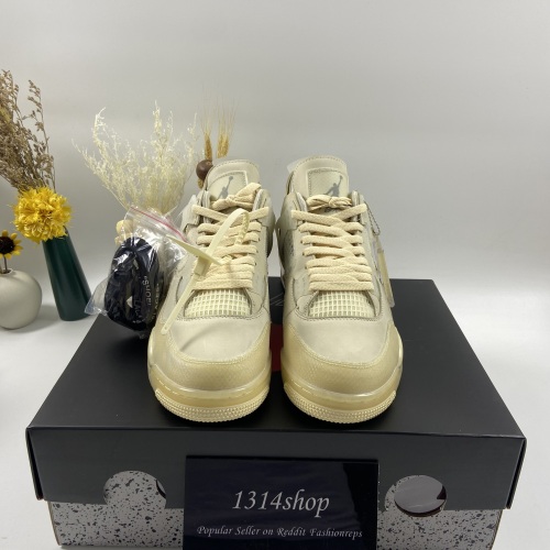 WMNS Air Jordan 4 RETRO x O*ff W*hite Sail CV9388-100