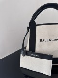 B*alenciaga Top navy cabas Bag 26CM
