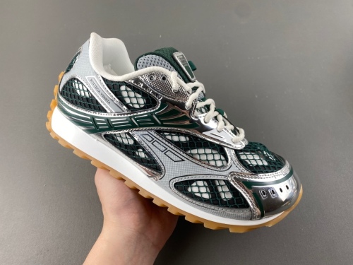 Men B*ottega V*eneta Top Quality Sneakers “Biliard Green Silver”