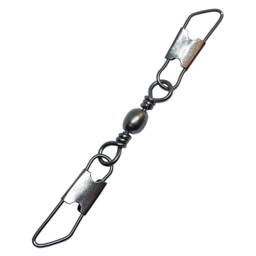 Fishing Barrel Swivels with double Snaps Swivel Stainless Steel High Strength Interlock Snap Swivels Rolling Connector Solid Ring Freshwater Fishing Tackles Accessories