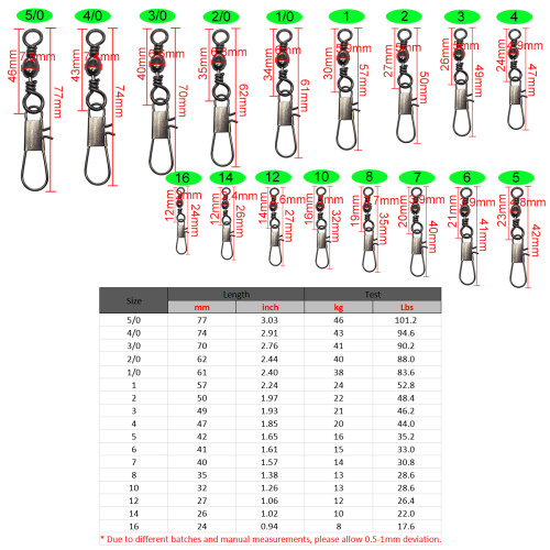 Fishing Barrel Swivels with Interlock Snaps Swivel Stainless Steel High Strength Interlock Snap Swivels Rolling Connector Solid Ring Freshwater Fishing Tackles Accessories