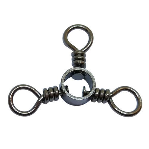 3 Way Swivel Fishing Tackle for Catfish Rig Trolling Line Stainless Steel Catfishing Tackle Tri Swivels Saltwater Freshwater