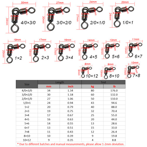 3 Way Swivels  Fishing T Turn Crossline Swivel Fishing Lures Ring Chain Connector Freshwater Trolling Catfish Rig