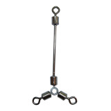 3-Way Swivel Saltwater Fishing Rolling Swivel Connector Long Leg O-Shape Three Way Swivel Fishing Accessories Tackle