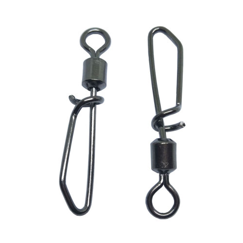 Fishing Swivels Snap Fast Line Lure Connector Stainless Steel Snap Clip Fishing Rolling Swivels Saltwater Fishing Quickly Change Line Accessories