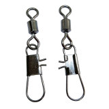 Fishing rolling swivels with interlock snap Fishing swivel Snap Lure Connector Solid Ring Swivel Fishing Accessories