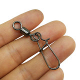 Fishing rolling swivels with duolock snap Fishing swivel Snap Lure Connector Quickly Change Lure Fishing Accessories