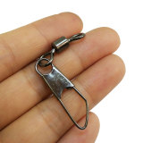 Fishing rolling swivels with safety snap  Fishing swivel Snap Lure Connector Solid Ring Swivels Fishing Accessories
