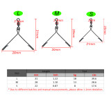 3 way Fishing heavy duty swivels Stainless Freshwater Carp Fishing Lure Connector Fasklink Baits