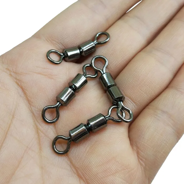 Double Joint Rolling Fishing Swivel Stainless Steel Saltwater Fishing Swivels High Speed Swivels Connecter
