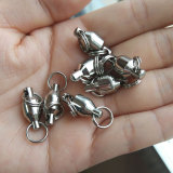 Stainless Steel Fishing Ball Bearing Swivels with Split Ring  Fishing Tackle,Rated from 30 LB TO 480 lb