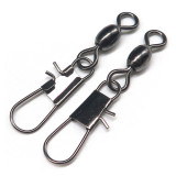Stainless steel fishing crane swivel with interlock snap ,rated from 15lb to 125 lb