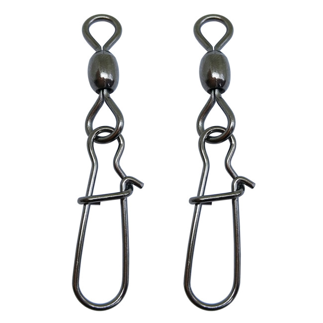 Stainless steel Fishing Crane swivel with Duo Lock snap ,rated from 15 LB TO 145 LB