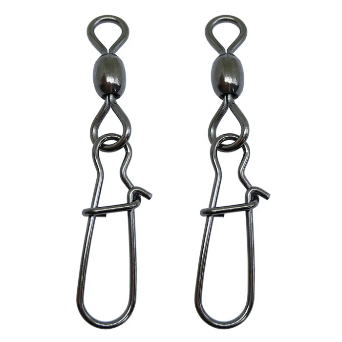 Stainless steel Fishing Crane swivel with Duo Lock snap ,rated from 15 LB TO 145 LB