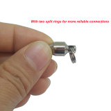 Stainless Steel Fishing Ball Bearing Swivels with Split Ring  Fishing Tackle,Rated from 30 LB TO 480 lb