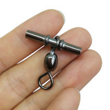 3 way Stainless steel fishing cross line crane swivels with sleeve crimp ,rated from 40 LB to 180 LB
