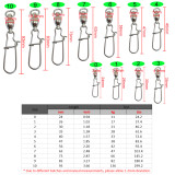 Stainless Steel Fishing Ball Bearing Swivels with  DuoLock Snap Heavy Duty Fishing Tackle,Rated from 11kg TO 136kg