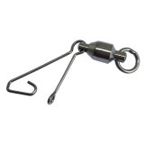 Stainless Steel Fishing Ball Bearing Swivels with Hooked Snap Fishing Tackle,Rated from 11kg-76kg