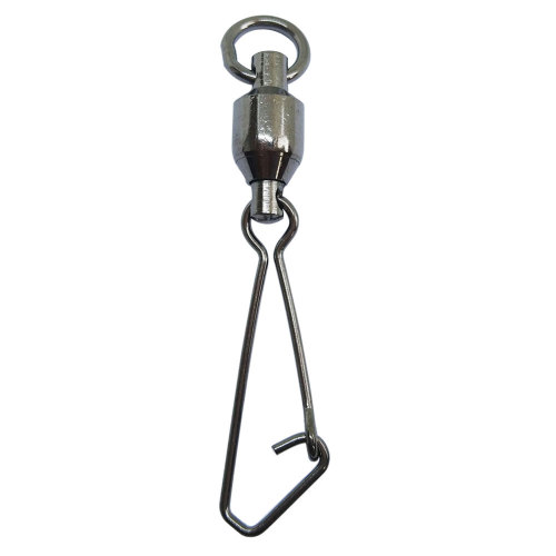 Stainless Steel Fishing Ball Bearing Swivels with Hooked Snap Fishing Tackle,Rated from 11kg-76kg