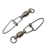 Stainless Steel Fishing Ball Bearing Swivels with Insurance Snap Fishing Tackle,Rated from 9kg-117kg