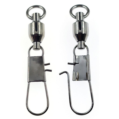 Fishing Ball Bearing Swivel Interlock Snap Stainless Steel Fishing Connector Freshwater Saltwater Fishing Trolling Bait Lure