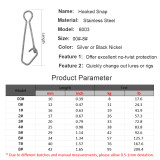 Stainless Steel Fishing Hooked Snap Saltwater Freshwater Fishing Lure Connector ,rated from 8kg -95kg  17 LB -210 LB