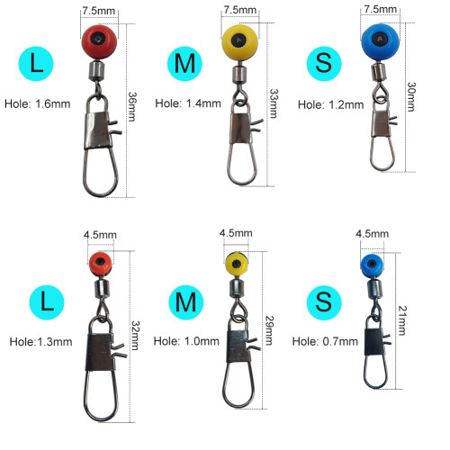 Fishing Float Connector with Snap Sea Fishing Bead Fishing Sinker Connector Fishing Swivel  Fishing Float Accessory