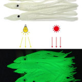 Fishing Squid Skirts Octopus Lures, Glow Soft Plastic Fishing Bait Trolling Lure Saltwater for Bass Salmon Trout