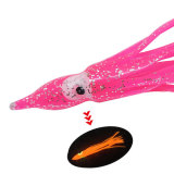 Fishing Squid Skirts Octopus Lures, Glow Soft Plastic Fishing Bait Trolling Lure Saltwater for Bass Salmon Trout