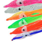 Fishing Squid Skirts Octopus Lures, Glow Soft Plastic Fishing Bait Trolling Lure Saltwater for Bass Salmon Trout