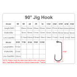 90-Degree Jig Hooks Fishing Aberdeen Long Shank Hook Jig Maker for Freshwater Saltwater Fly Tying